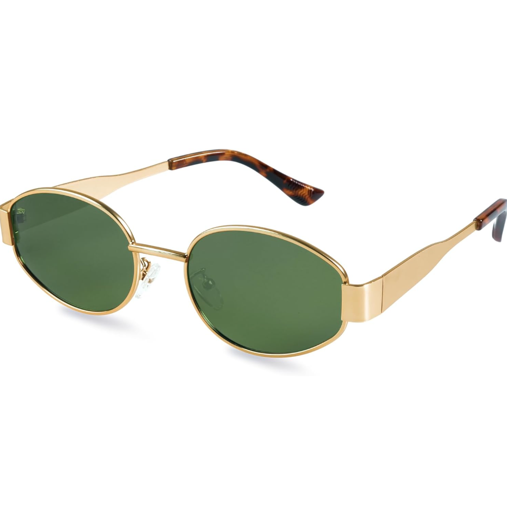 livho 2025 Trendy Oval Sunglasses - Stylish Polarized Shades for Everyday - Retro Metal Frames