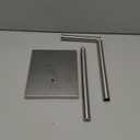 Toilet Paper Holder Stand, Free Standing Toilet Paper Roll Holder with Reserve for Bathroom, Stainless Steel DECLUTTR (Nickel)