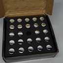 Set of 24 Veritek 14x2.0mm 13/16 Hex 2 Inch Chrome OEM Factory Style Large Acorn Seat Lug Nuts for Ford F-150 Expedition Lincoln Navigator Factory Wheels