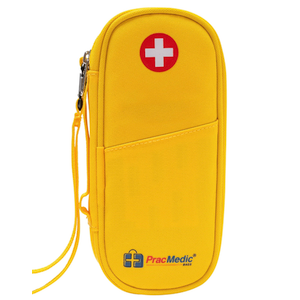 PracMedic Bags Epipen Carry Case Insulated Epi Pens Carrying Case for Epipens, Auvi-Q, Inhaler, Allergy Medication & Diabetes Supply Durable Emergency Medical Pouch for Travel (Yellow)