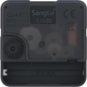 DEEWISH Silent Sweep Quartz Clock Movement  5/16" (8mm) Snap-in Shaft for 1-2mm Panels | Clock Mechanism Replacement Kit with Hook, Hardware & Instructions for DIY Wall Clock Repair & Making