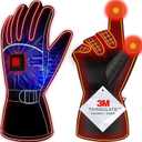 Heated Gloves for Men & Women - Rechargeable Electric Battery, Waterproof & Touchscreen, Ideal for Cycling, Motorcycle, Snowboarding & Outdoor Winter Sports