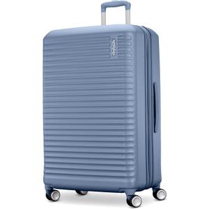 American Tourister Stratum 3.0 Large 28-Inch Spinner, Airline Approved, Durable Hardside Luggage, Expands 1.5", RightHeight Adjustable Handle, Elemental Blue