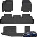 ANBINGO® Floor Mats for 2022-2025 Pathfinder 8 Seat / QX60 7 Seat Waterproof Car Mats All Weather Mats Automotive Floor Liners Front& Rear& 3rd Row Full Set Black