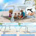 Beach Cabana, 6.5'×6.5' Cool Cabana, UPF50+ Beach Canopy, Adjustable Height Beach Tent Sun Shelter, Sun Umbrella with Removable Side Wall, Beach Shade for Beach, Garden, Camping(Fish Print)