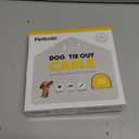 Petbobi Dog Tie-Out Cable 20ft - Heavy Duty Dog Lead Up to 120 lbs, Outdoor Leash Metal Cable with Shock Spring 360° Swivel Clips, for Yard Camping, Fit Small Medium Large Pets, Blue