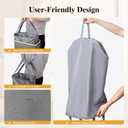 Slim Laundry Hamper, 60L Waterproof Narrow Laundry Basket with Lid and Removable Bag, Collapsible Tall Clothes Hamper with Bamboo Handles for Clothes Toys in Dorm Bedroom Bathroom, Grey