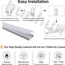 hunhun 10-Pack 3.3ft/1Meter U Shape LED Aluminum Channel System with Milky Cover, End Caps and Mounting Clips, Aluminum Profile for LED Strip Light Installations, Very Easy Installation