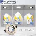 6 Pack Spotlight Frame, 3 inch Recessed Ceiling Light Trim Compatible with MR16 GU10 GU5.3 Bulbs, Adjustable Holder for Cabinet Kitchen, Brushed Nickel