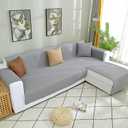 Double Side L Shape Couch Cover Sectional Sofa Covers Set Chaise Couch Cover Slip Covers for Sofas Couches Sectional Furniture Protector Cover (Medium,Light Grey)