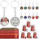 24Pcs Christmas Bottle Openers Keychains Favors for Adults, Christmas Holiday Themed Party Souvenirs for Family Friends Guests, Xmas Gifts Bulk Stocking Stuffers Fillers