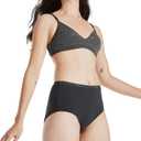 Hanes Women's Hi-Cut Cotton Underwear M 6 Pack (Black, Pink, Mint, White, Floral)