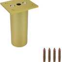 Bitray 4-inch Furniture Legs Aluminum Alloy Gold Sofa Legs Adjustable Furniture Feet - 4pcs
