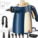Steam Cleaner Upgrade, 12 PCS Accessories & Safety Lock, 350ML Large Capacity, Steamer for Car, Home, Upholstery, Kitchen, Dusty Blue  Enhanced Edition with Upgraded Performance