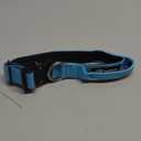 EXCELLENT ELITE SPANKER Reflective Dog Collar Classic Soft Padded Breathable Nylon Adjustable Pet Collar with Quick Release Buckle for Boy Girl Male Female Puppies Small Medium Large Dogs(LBLU-L)