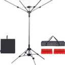 STO STO Portable Umbrella Clothesline, 82 Feet Rotary Drying Rack with Adjustable Height, Freestanding Laundry Line for Backyard, Patio, Balcony & Camping, Easy Setup with Carry Bag, No Tools Required