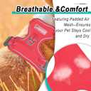 BARKBAY Dog Harness No Pull Mesh for Large Dogs - Adjustable, Reflective, Comfortable, No Choke, Heavy-Duty - Perfect for Outdoor Training, Walking, and Hiking - Strong & Durable - L & Red Mesh