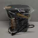 Single Serve One Cup Coffee Maker, for K Cups and Grounds, Mini Coffee Maker with Portable Handle, 6 to 12 Oz Brew Size, for Travel, Camping, Office, RV and Dorm, 120V, Black and Gold