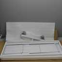 Metal Expandable Barrier, 11 Feet, Portable Safety Barrier, Mobile Accordion Fence Outdoor for Wide Openings, Garage, Yard, Retractable Driveway Gate, 1-PC (White)