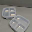 2 Pack Stainless Steel Snack Containers with Lids 3 Compartment Snackle Box Container Lunch Box for Adults Meal Prep Bento Box Containers Reusable Work (2, Gray, 600ml)