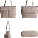 HomemeDiary Tote Bag for Women, Puffer Quilted Lightweight Shoulder Bag, Puffy Travel Work Gym Handbag with Wet Dry Pocket
