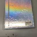 3-Ring Binder 1-inch with Clipboard, Holographic Silver Glitter Design, Including 5 Divider Pages, File Bag and Spine Label - Perfect for Schools, Offices and Organizations