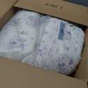 HighBuy Full Size Comforter Set White Purple Floral Printed Bedding Comforter Sets Full 3 Pieces for All Season Vintage Flowers Comforter Sets for Kid Teen Toddler Floral Comfy Comforter Set