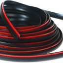 Fender Flare Seal Gasket & Edge Trim - Rubber Seal for Car & Truck Wheel Wells, Bonds with Automotive-Grade Adhesive Tape, T-Style, 18' Length