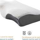 Ergonomic Contour Pillow with Soft Memory Foam for Side, Back & Stomach Sleepers, Normal Size