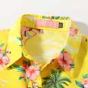 SSLR Big Girls Hawaiian Shirt Beach Tropical Summer Casual Short Sleeve Button Down Shirt