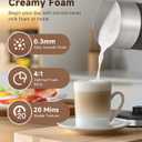 IPX6 Waterproof Electric Milk Frother and Steamer – 4-in-1 Coffee Frother for Hot & Cold Foam, Single-Button Control, Quick 80s Frothing, Milk Steamer for Lattes & Cappuccinos
