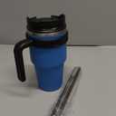 ALOUFEA 20 oz Insulated Coffee Mug Tumbler with Handle, Stainless Steel Travel Mug Tumbler with Lid and Straw,Double Wall Vacuum Leak Proof Ice Coffee Thermal Cup, Sky Blue