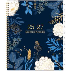 2025-2027 Monthly Planner - 2 Year Monthly Planner/Calendar 2025-2027, Academic Planner, Jul 2025 - Jun 2027, 11" x 9", 24 Months, Tabs, Back Pocket, Holidays, Twin-Wire Binding, Note Pages