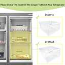 [2 Pack] 2188656 (Upper) & 2188664 (Lower) Upgraded Crisper Bin Refrigerator Drawers,Compatible With Whirlpool Refrigerator,Kenmore Refrigerator Drawer,WP2188656 Fridge Drawer Humidity Control