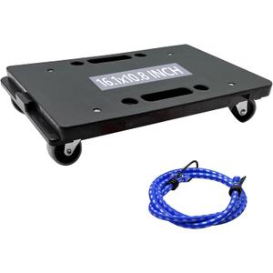 Furniture Dolly, Portable Furniture Movers with 4 Wheels Heavy Duty Flat Dolly for Moving Furnitures 440lbs Capacity Interlocking Design Dolly Cart (1, Black)