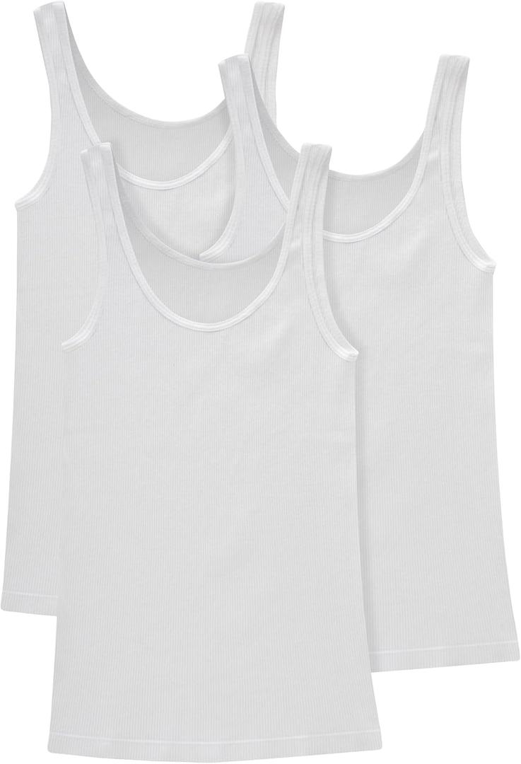 Hanes Women's Originals Knit Cotton Rib Tank Pack, Soft Ribbed Tank Tops, 3-Pack (XX-Large, White, White, White)