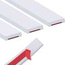 Peel and Stick Tile Edge Molding, Flexible Finish Trim for Wall Border, Mirror Frame, Kitchen Backsplash Edging (White, 10ft x 0.4in)