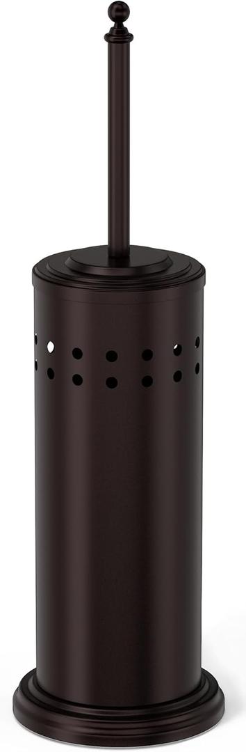 DOWRY Anti-Hand Off Toilet Plunger with Holder for Bathroom,Powerful Efficient Force Suction Cup,Heavy Duty, Deep Cleaning Bronze