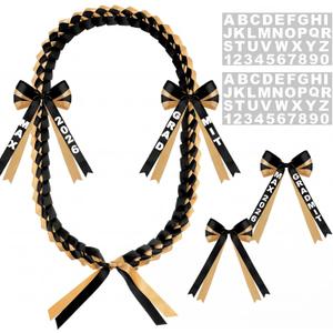 Suncalla 2026 Graduation Leis Graduation Ribbon Lei with Letter Stickers Class of 2026 Double Braided Necklace Gift for Grad Party Accessories