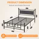 Full Bed Frame with Headboard, Velvet Upholstered Platform Bed Frame Full Size, Heavy Duty 13 Metal Slats Support, 14" Underbed Storage, No Box Spring Needed, Noise Free