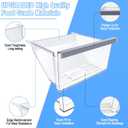 UPGRADED W11162446 Refrigerator Crisper Drawer Compatible with Whirlpool Fridge Drawer W11046495 Whirlpool Crisper Drawer Replacement Parts WRS325SDHZ WRS555SIHZ WRS315SDHM Bottom Refrigerator Drawer