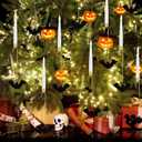 Baquler 12 Pcs Black Christmas Tree Candles with Remote, LED Hanging Flickering Flameless Battery Operated Candles with Bat Hooks Ornaments for Christmas Tree Home Winter Party Decor