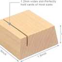 UNIQOOO Elegant Birch Wood Stand |1.2mm Slot, for Wedding Table Number Cardstock, Place Card Holder, Photo Display Stand, Small | for Event Decor, Retail Shop, Cafe Restaurant Menu, Business Card, Name Tag, 12 Pack