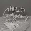 Hello Gorgeous Neon Signs for Wall Decor, 16.9 * 10.7 Inches Hello Gorgeous Neon Lights for Home Party Wedding Bar Club, Neon Sign Wall Decorations Home Party Decor, INSNEnN