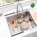 Herogo 2522 Inch Drop In Single Bowl Kitchen Sink, Stainless Steel 10'' Deep Utility Sink for Rv Bar Outdoor Farmhouse Laundry Room, 25x22 Inch