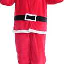 Yemnut Snug Fit Adult Unisex Onesie Cosplay Costume，One Piece Pajama Halloween Homewear Suit for Women and Men (M, Santa Claus)