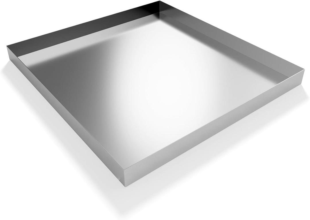 Washing Machine Pan-32" x 30" x 2.5" Heavy Duty 304 Stainless Steel Washing Machine Tray, Washer Pan, Drip Tray Catch, No Hole (304 Stainless Steel-32 x 30 x 2.5 Inch)