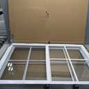 WRISIN 2 Pack Shed Windows 24" x 36" H Flush Mount, White Household Windows for Playhouses, Barns, Chicken Coop