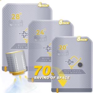 20-Pack Vacuum Bags for Travel with Wireless Rechargeable Pump, Carry-on Size Compression Packing Bags for Luggage & Suitcase, Space Saver for Clothes & Clothing, 20 Combo Travel Size, Fast 3S Vacuum