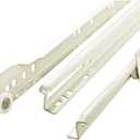 Franklin Brass Self-Closing 18' Drawer Slides Bottom Mount, 5-Pairs (10-Pieces) Cabinet, 50lb Capacity White Kitchen Hardware D68818K-W-B